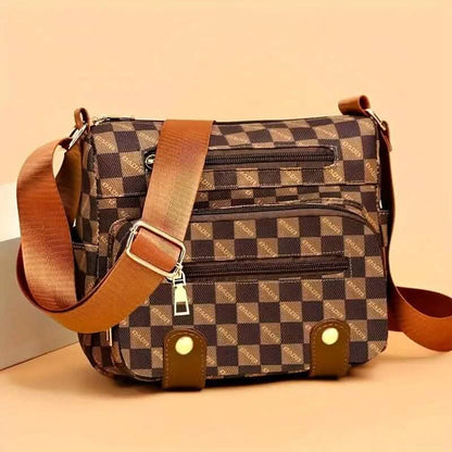 Multiple Pockets Trendy Plaid Crossbody Bag DailySale