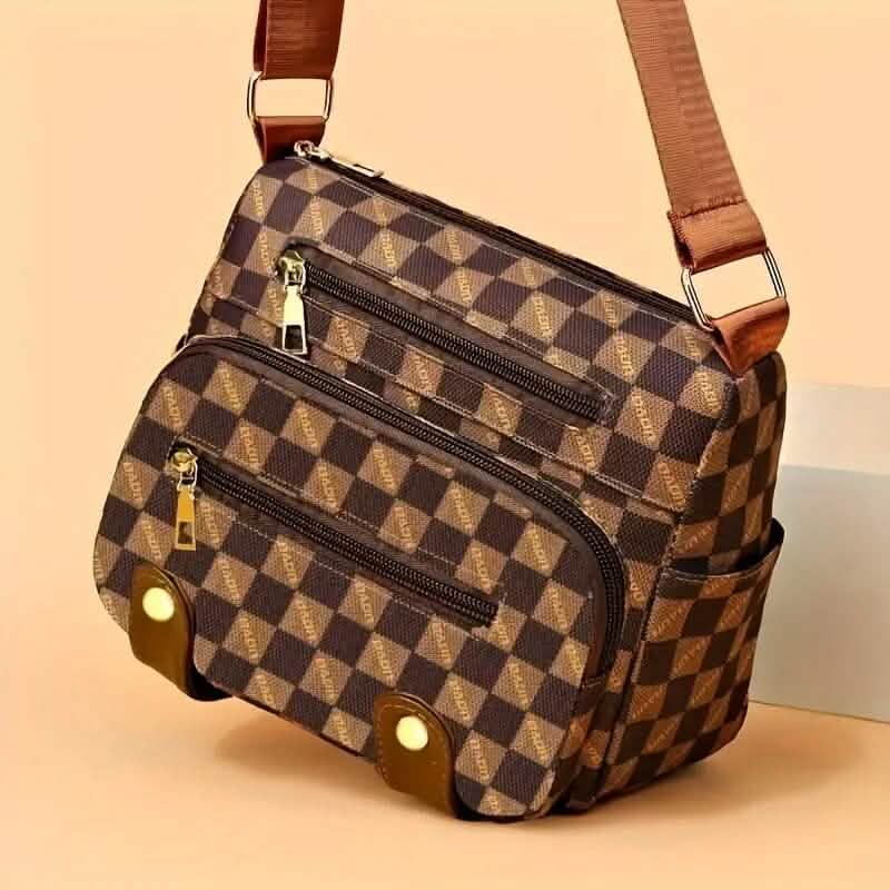 Multiple Pockets Trendy Plaid Crossbody Bag DailySale