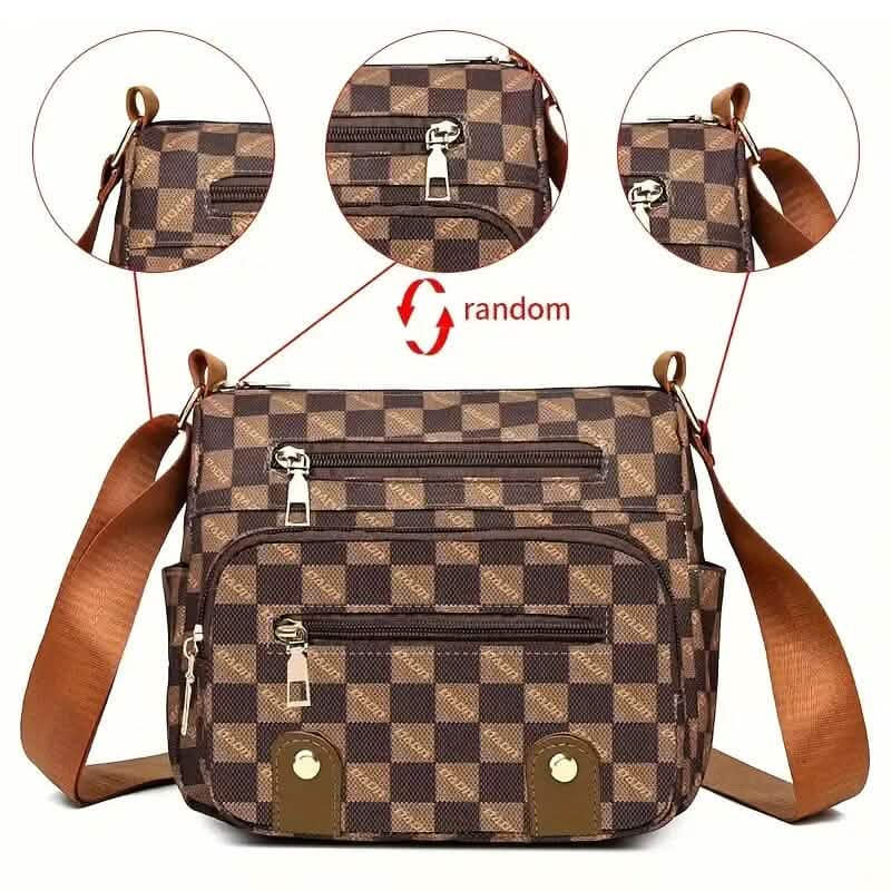 Multiple Pockets Trendy Plaid Crossbody Bag DailySale