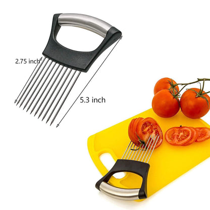 Multipurpose Stainless Steel Assistant Vegetable and Meat Slicer Holder DailySale