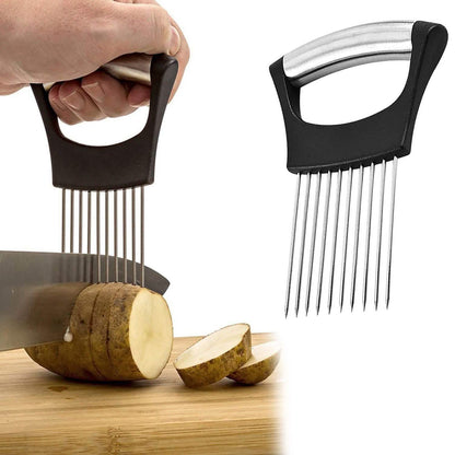 Multipurpose Stainless Steel Assistant Vegetable and Meat Slicer Holder DailySale