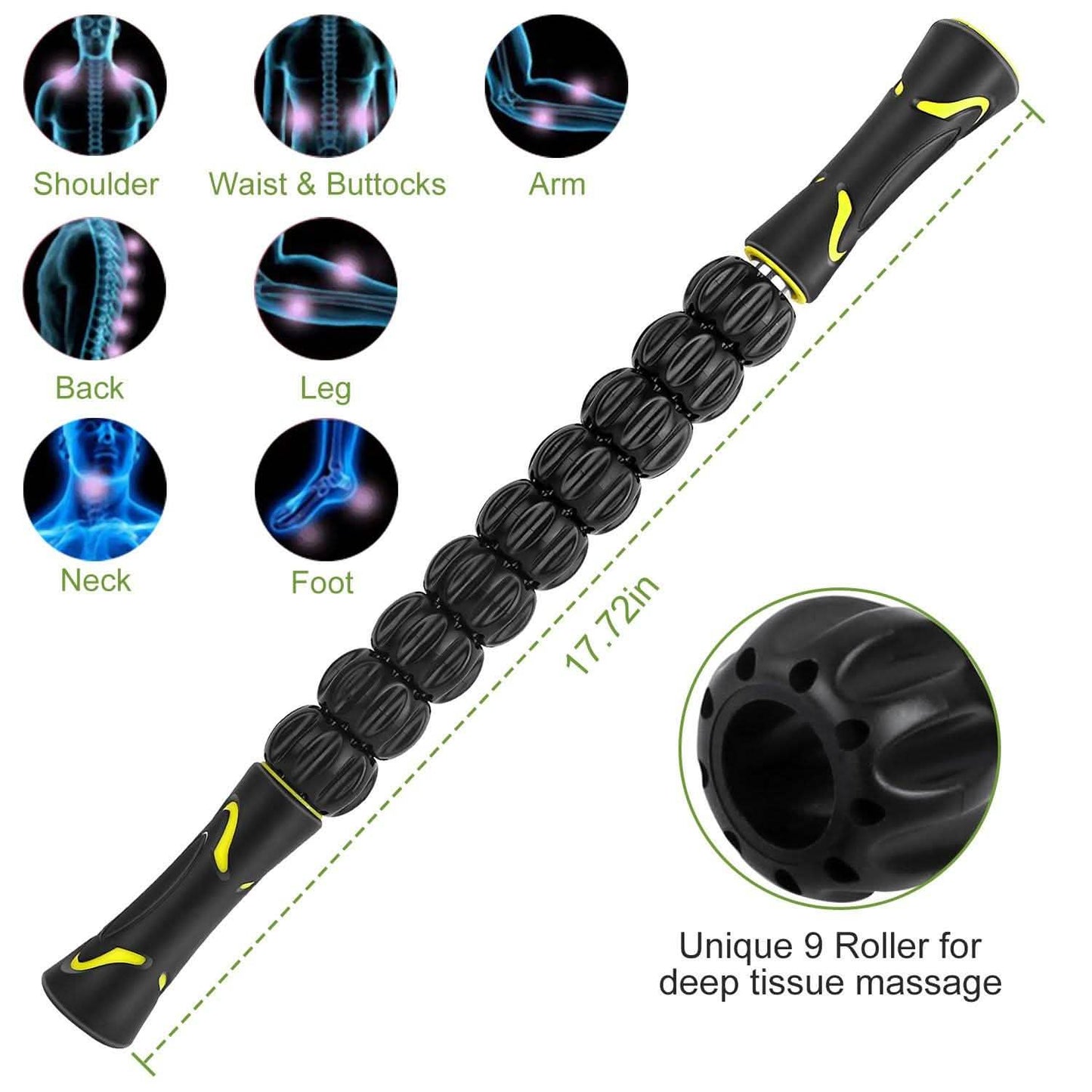 Muscle Roller Massage Stick Body Physical Therapy DailySale