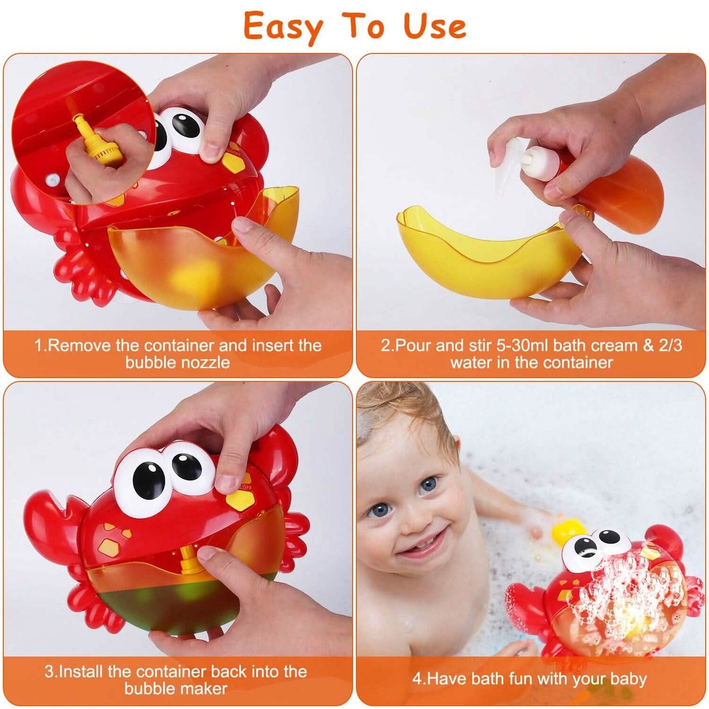 Musical Bubble Bath Maker for Bathtubs Toddler Bubble Machine DailySale