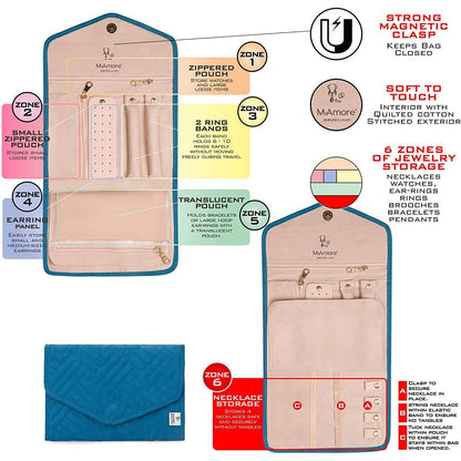 MyAmore' Jewelry Roll Travel Case DailySale
