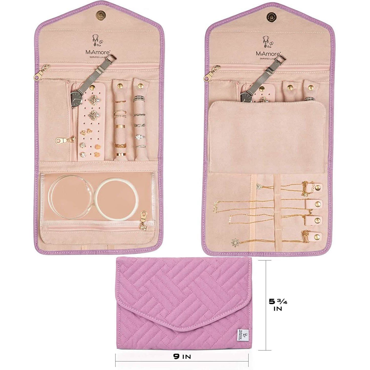 MyAmore' Jewelry Roll Travel Case DailySale