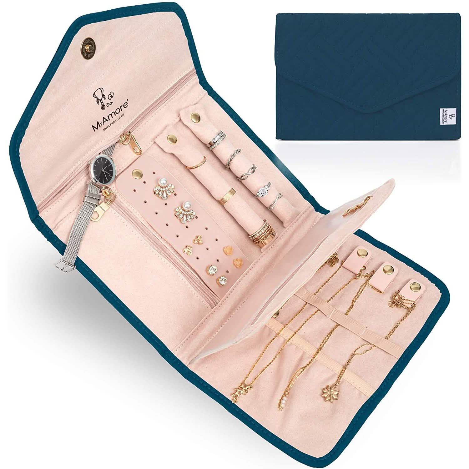 MyAmore' Jewelry Roll Travel Case DailySale