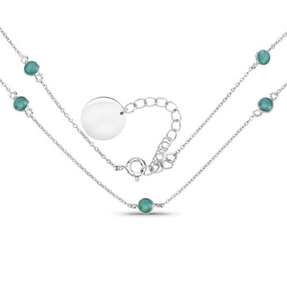 1.89 Carat Genuine Emerald .925 Sterling Silver Necklace Bids.com