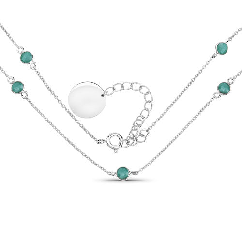 1.89 Carat Genuine Emerald .925 Sterling Silver Necklace Bids.com