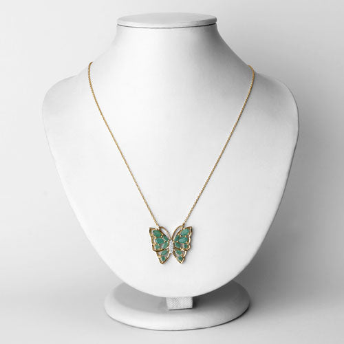 2.60 Carat Genuine Emerald and White Zircon .925 Sterling Silver Necklace Bids.com