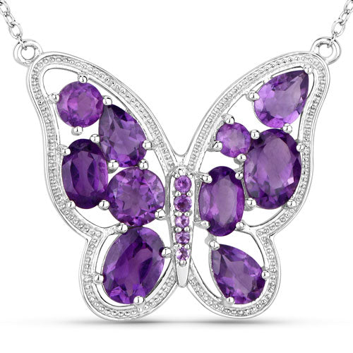 4.32 Carat Genuine Amethyst .925 Sterling Silver Necklace Bids.com
