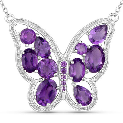 4.32 Carat Genuine Amethyst .925 Sterling Silver Necklace Bids.com