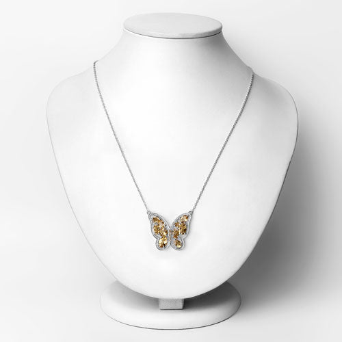 4.43 Carat Genuine Citrine .925 Sterling Silver Necklace Bids.com