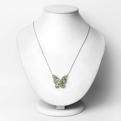 4.65 Carat Genuine Peridot .925 Sterling Silver Necklace Bids.com