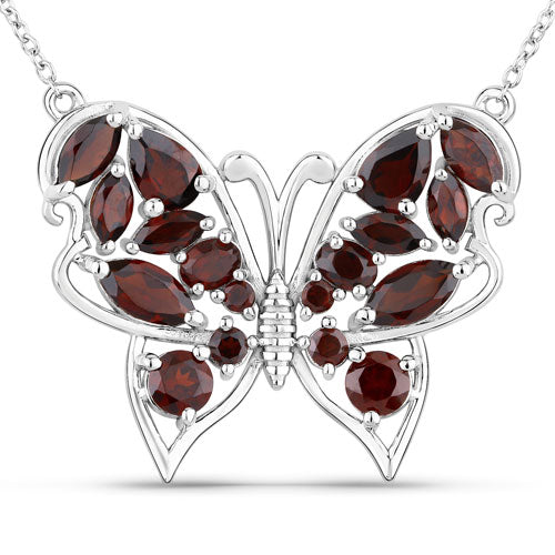 4.60 Carat Genuine Garnet .925 Sterling Silver Necklace Bids.com