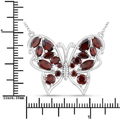 4.60 Carat Genuine Garnet .925 Sterling Silver Necklace Bids.com