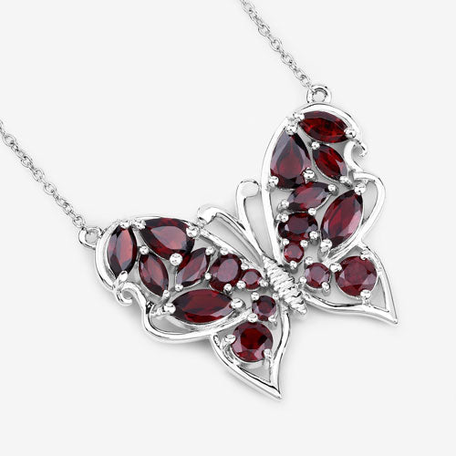 4.60 Carat Genuine Garnet .925 Sterling Silver Necklace Bids.com