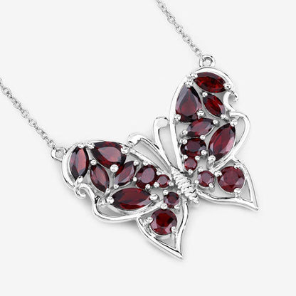 4.60 Carat Genuine Garnet .925 Sterling Silver Necklace Bids.com