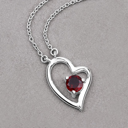 0.60 Carat Genuine Garnet .925 Sterling Silver Necklace Bids.com