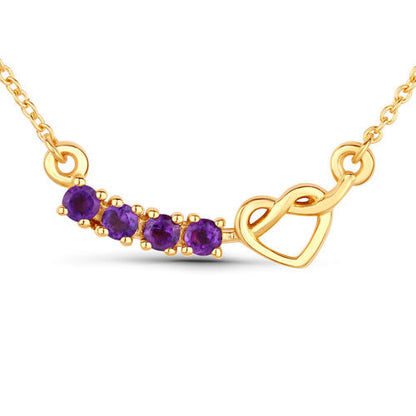 0.24 Carat Genuine Amethyst .925 Sterling Silver Necklace Bids.com