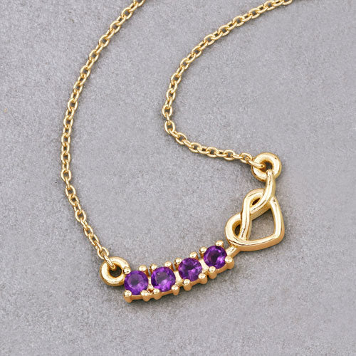 0.24 Carat Genuine Amethyst .925 Sterling Silver Necklace Bids.com