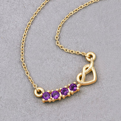 0.24 Carat Genuine Amethyst .925 Sterling Silver Necklace Bids.com