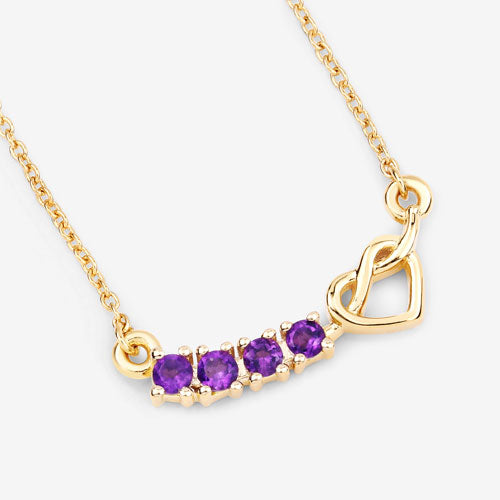 0.24 Carat Genuine Amethyst .925 Sterling Silver Necklace Bids.com