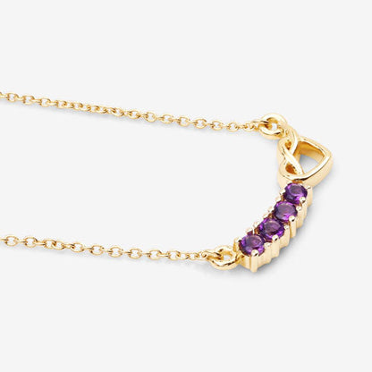 0.24 Carat Genuine Amethyst .925 Sterling Silver Necklace Bids.com