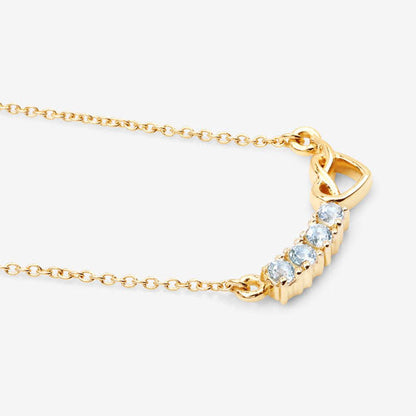 0.24 Carat Genuine Aquamarine .925 Sterling Silver Necklace Bids.com