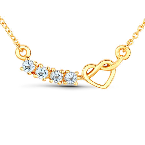 0.30 Carat Genuine Blue Topaz .925 Sterling Silver Necklace Bids.com