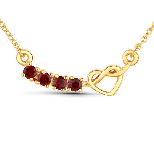 0.32 Carat Genuine Garnet .925 Sterling Silver Necklace Bids.com