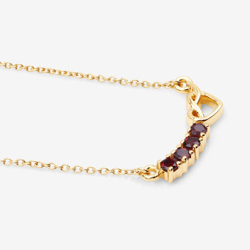 0.32 Carat Genuine Garnet .925 Sterling Silver Necklace Bids.com