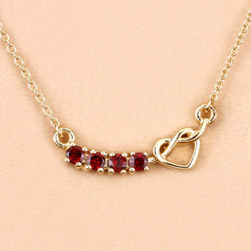 0.32 Carat Genuine Garnet .925 Sterling Silver Necklace Bids.com