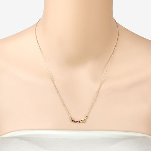 0.32 Carat Genuine Garnet .925 Sterling Silver Necklace Bids.com