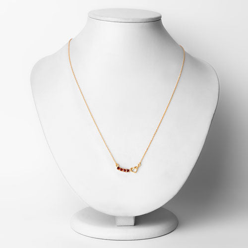0.32 Carat Genuine Garnet .925 Sterling Silver Necklace Bids.com