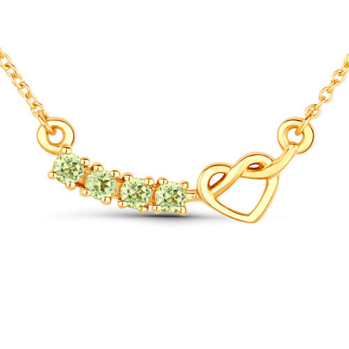 0.28 Carat Genuine Peridot .925 Sterling Silver Necklace Bids.com