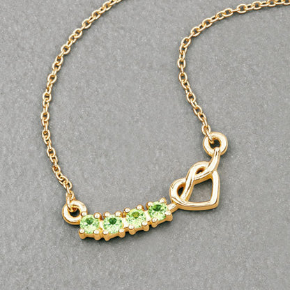 0.28 Carat Genuine Peridot .925 Sterling Silver Necklace Bids.com