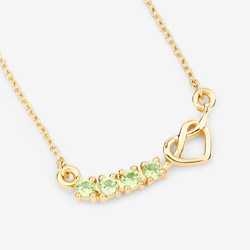 0.28 Carat Genuine Peridot .925 Sterling Silver Necklace Bids.com
