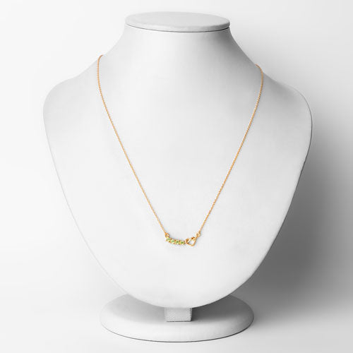 0.28 Carat Genuine Peridot .925 Sterling Silver Necklace Bids.com