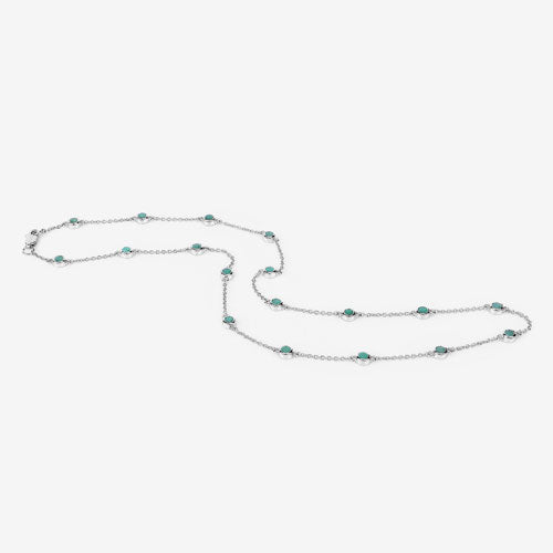 1.80 Carat Genuine Emerald .925 Sterling Silver Necklace Bids.com