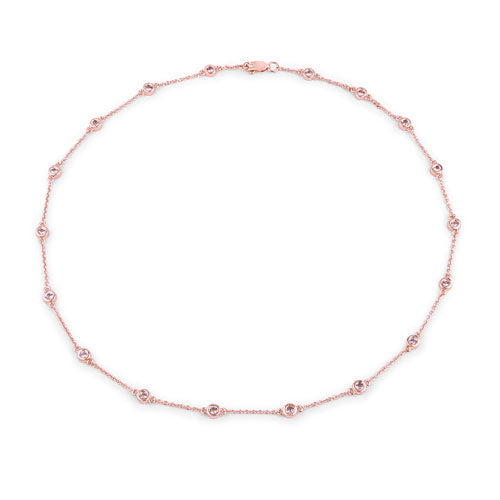 1.62 Carat Genuine Morganite .925 Sterling Silver Necklace Bids.com