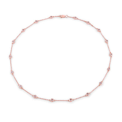1.62 Carat Genuine Morganite .925 Sterling Silver Necklace Bids.com