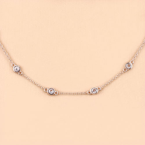 1.62 Carat Genuine Morganite .925 Sterling Silver Necklace Bids.com
