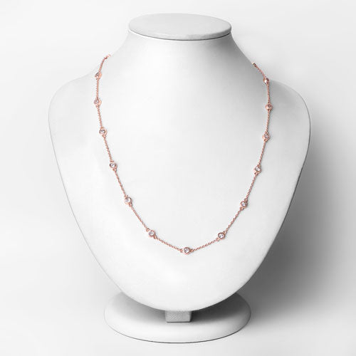 1.62 Carat Genuine Morganite .925 Sterling Silver Necklace Bids.com