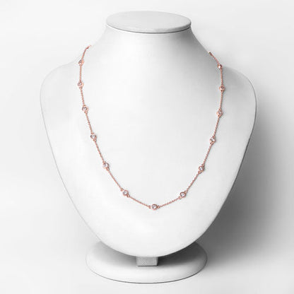 1.62 Carat Genuine Morganite .925 Sterling Silver Necklace Bids.com
