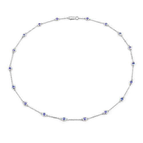 1.80 Carat Genuine Tanzanite .925 Sterling Silver Necklace Bids.com