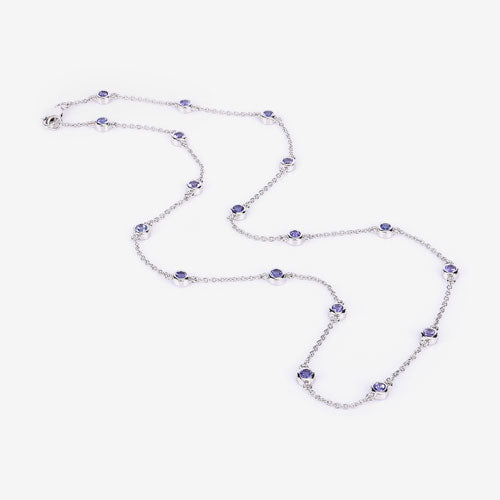 1.80 Carat Genuine Tanzanite .925 Sterling Silver Necklace Bids.com