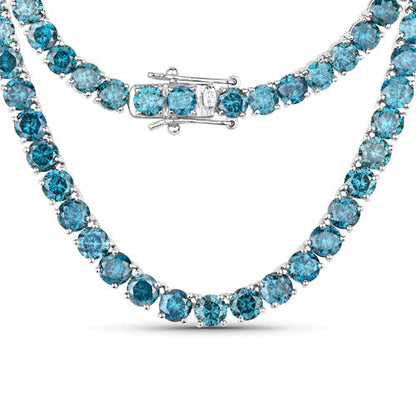 33.24 Carat Genuine Blue Diamond 14K White Gold Necklace Bids.com