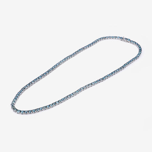 33.24 Carat Genuine Blue Diamond 14K White Gold Necklace Bids.com