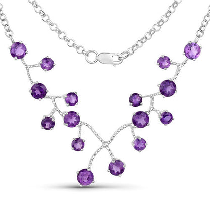 5.36 Carat Genuine Amethyst .925 Sterling Silver Necklace Bids.com