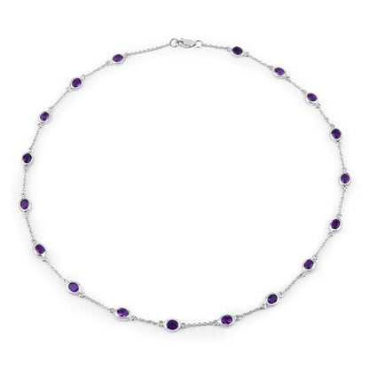 6.12 Carat Genuine Amethyst .925 Sterling Silver Necklace Bids.com